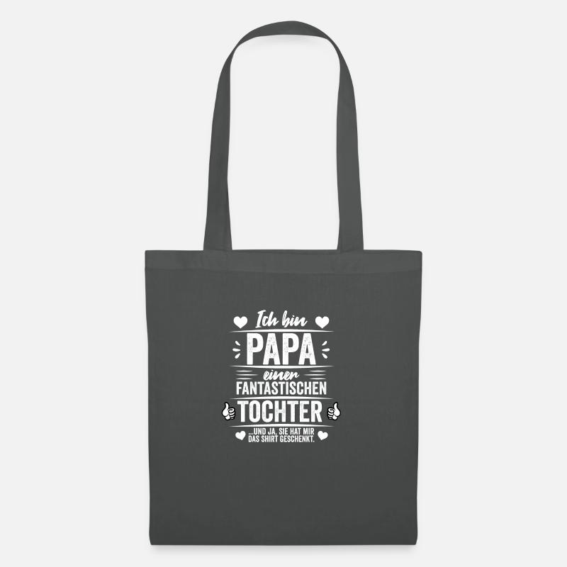 ich bin papa einer fantastischen tochter - Stoffbeutel - Graphite