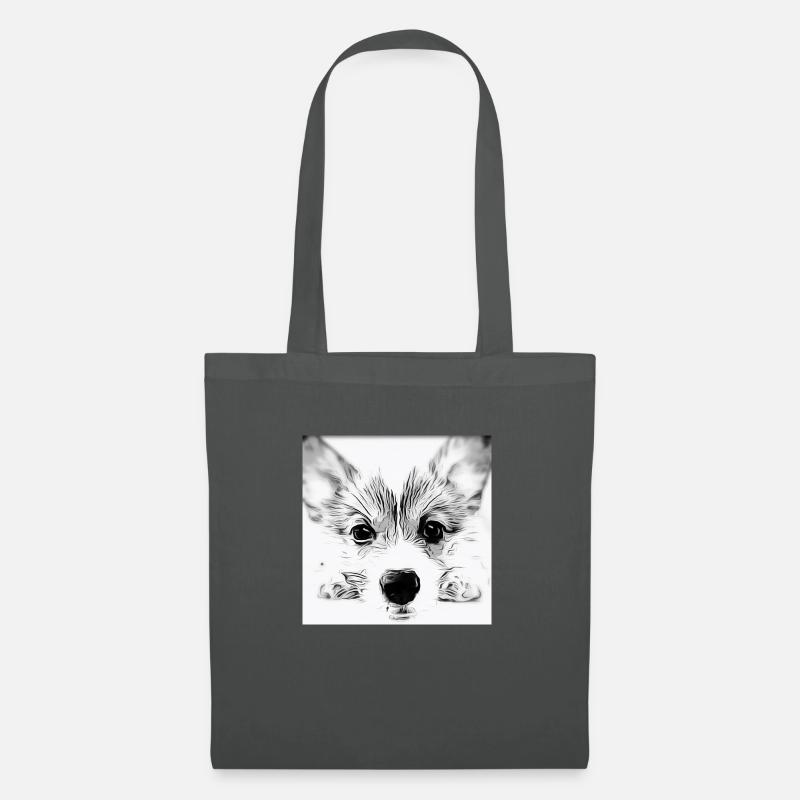 Süßer Hund - Stoffbeutel - Graphite
