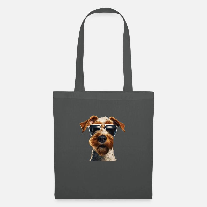 Foxterrier Cool - Foxterrier - Stoffbeutel - Graphite