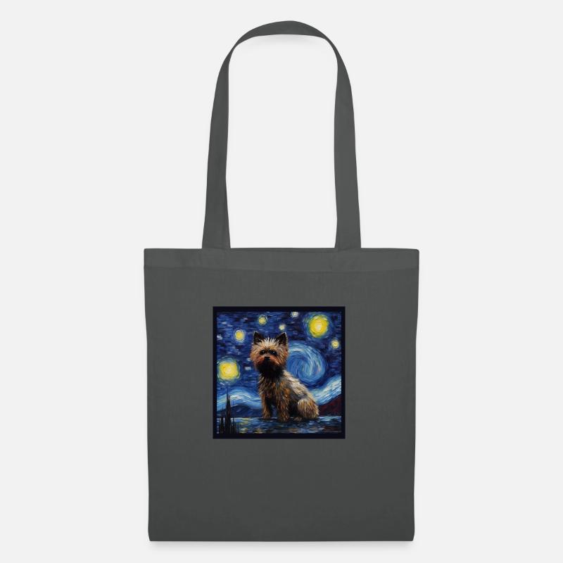 Cairn Terrier Sternennacht - Stoffbeutel - Graphite