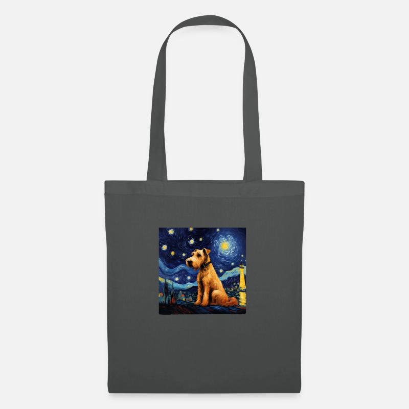 Airedale Terrier Sternennacht - Stoffbeutel - Graphite