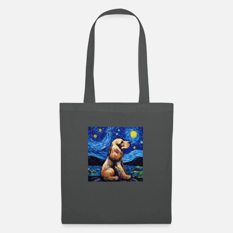 Cocker Spaniel Starry Night - Tote Bag - graphite grey