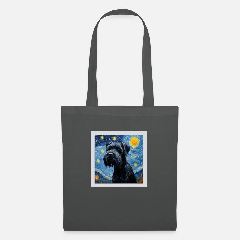 Schnauzer géant Nuit étoilée - Sac en tissu - gris graphite