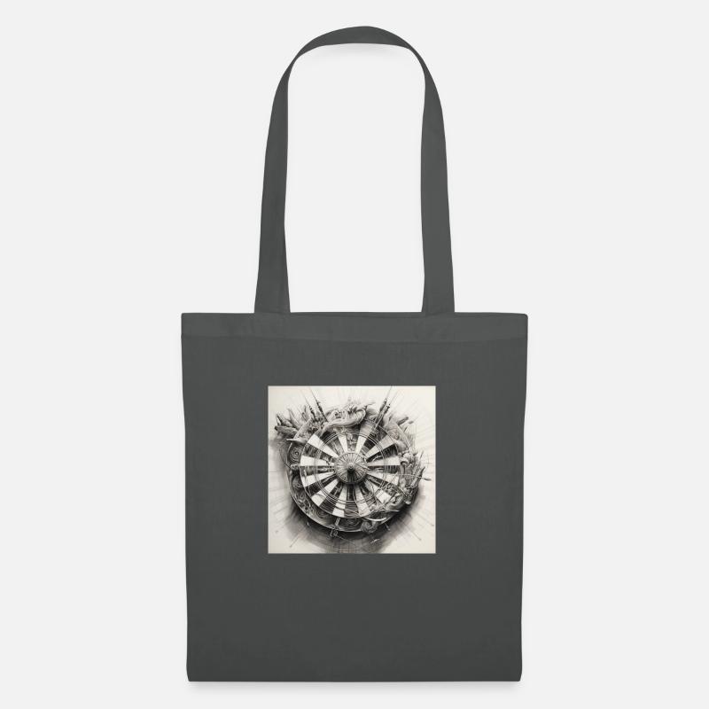Dartboard Winkinger Schild - Stoffbeutel - Graphite