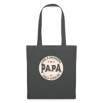 Mens Vintage Retro Funny Gifts for Dad Papa | Papa - Tote Bag - graphite grey - Front