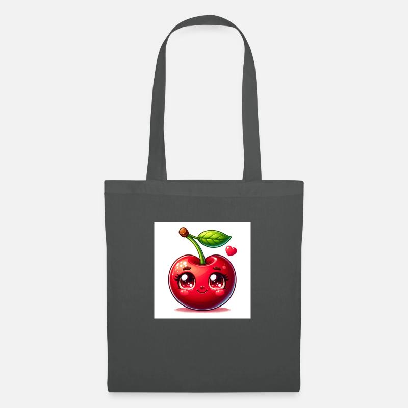 Kirsche - Stoffbeutel - Graphite
