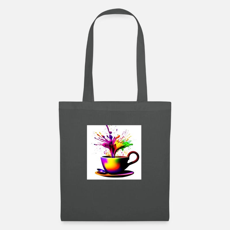 Kaffeetassen bunt 36 - Stoffbeutel - Graphite