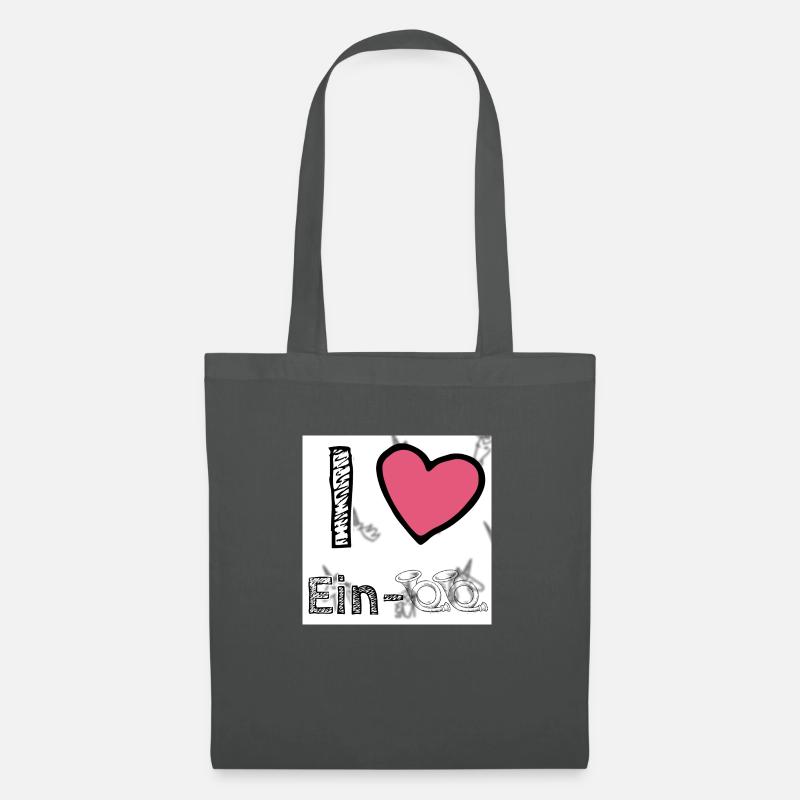 Einhorn-Liebe: Knackst du das Rätsel? - Stoffbeutel - Graphite