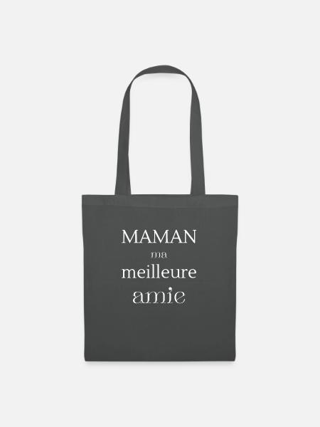 Mama, meine beste Freundin - Stoffbeutel - Graphite
