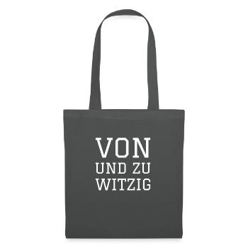 VON UND ZU WITZIG - Stoffbeutel - Graphite - Vorne