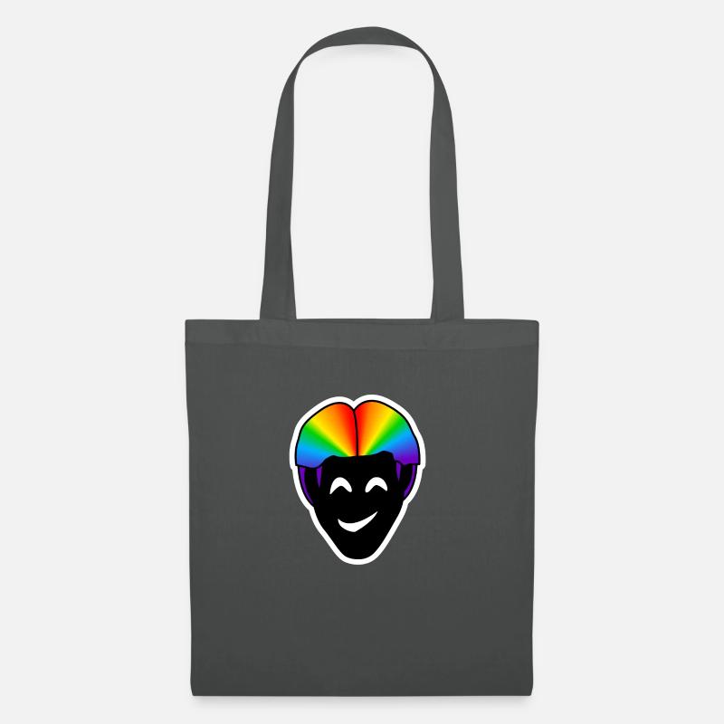 Lächeln glücklich : Sticky Queer Pride - Stoffbeutel - Graphite