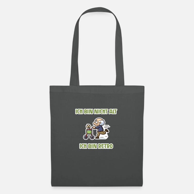 Ich bin nicht alt - ich bin retro - Stoffbeutel - Graphite