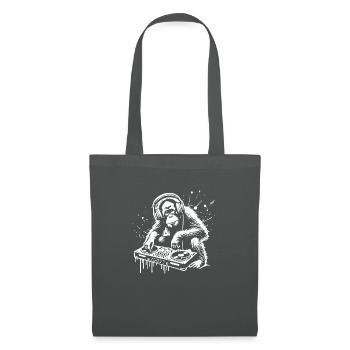 DJ Orang-Utan spielt die Musik - Stoffbeutel - Graphite - Vorne