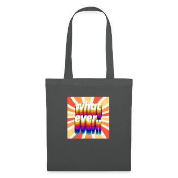 Retro Colourful "Whatever" Typography Design - Tote Bag - graphite grey - Front
