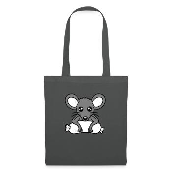 Souris grosse saucisse manger faim saucisse grillades - Sac en tissu - gris graphite - Devant