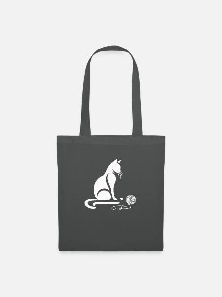 Katze Haustier Haustiere - Stoffbeutel - Graphite