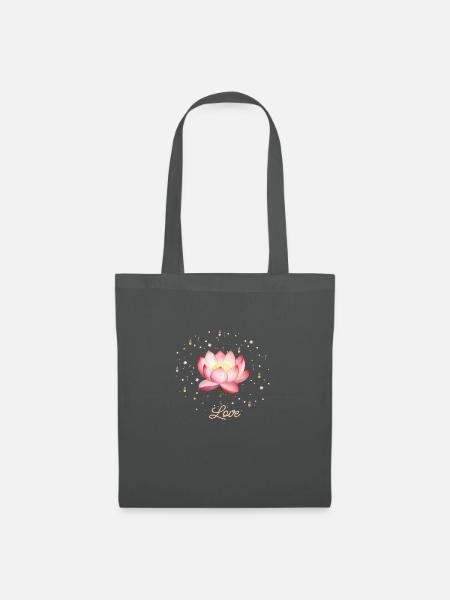 LOTUS - Symbol der Reinheit und Liebe - Stoffbeutel - Graphite