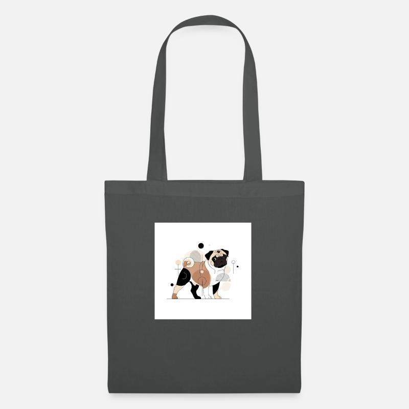 Mops - Stoffbeutel - Graphite