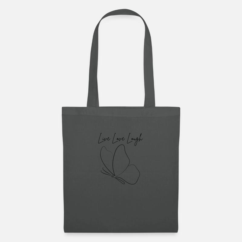 Live Love Lough Schmetterling - Stoffbeutel - Graphite