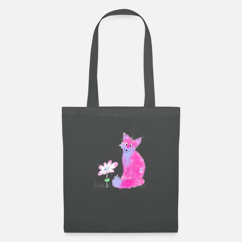 Die den Fuchs liebt - Stoffbeutel - Graphite
