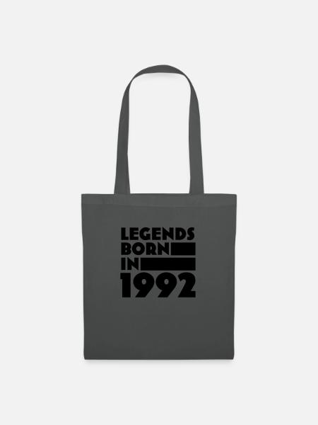 Geburtsjahr 1992 | Jahrgang Geschenk - Stoffbeutel - Graphite