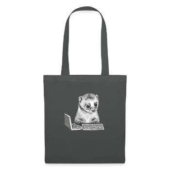 CUTE GEEK FERRET - Tote Bag - graphite grey - Front