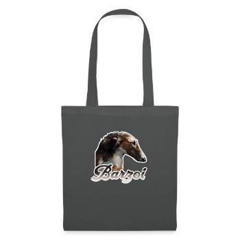barzoi Barzoï lévrier russe - Sac en tissu - gris graphite - Devant
