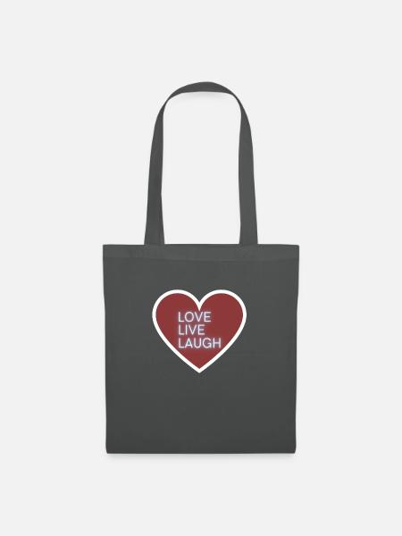 Love Live Laugh - Stoffbeutel - Graphite