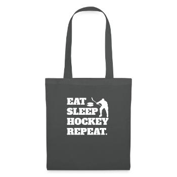 Eishockey Geschenk Wintersport Eishockeyteam - Stoffbeutel - Graphite - Vorne