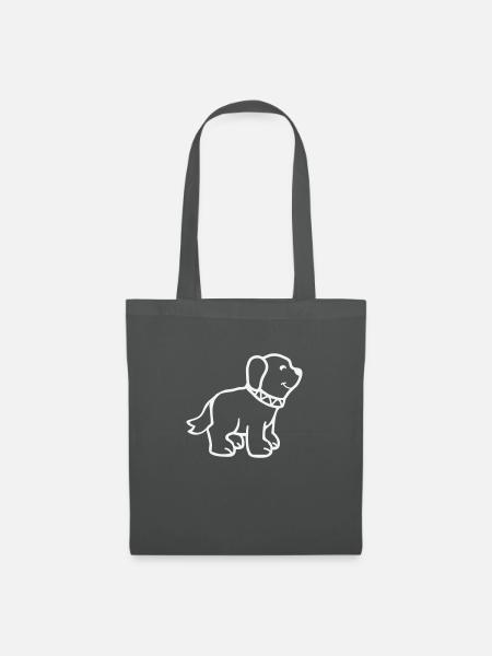 dog - Stoffbeutel - Graphite
