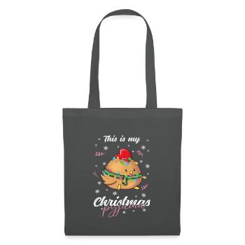 Küken Pyjama Weihnachten Schlafen - Stoffbeutel - Graphite - Vorne