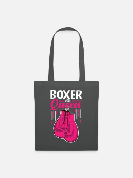 Boxer-Königin - Stoffbeutel - Graphite