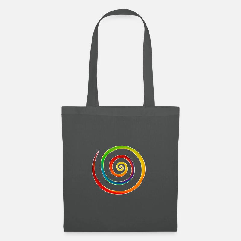 Regenbogen-Spirale - Stoffbeutel - Graphite