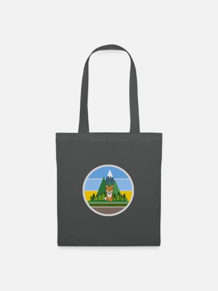 The Mountain Calls: Bergfuchs - Stoffbeutel - Graphite