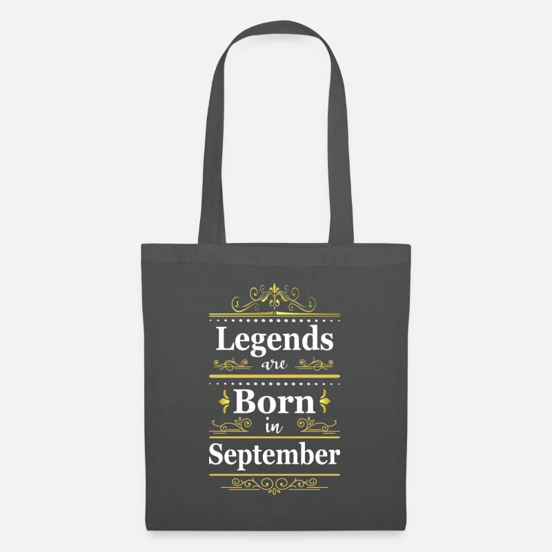 Legenden sind in September geboren - Stoffbeutel - Graphite