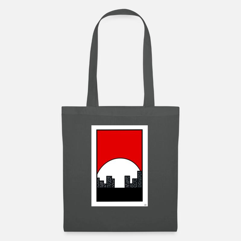 Hanafuda City - Stoffbeutel - Graphite