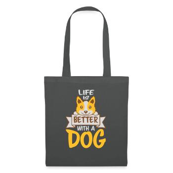 better with a dog - Tote Bag - graphite grey - Front