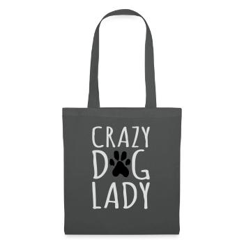 crazy dog lady quote - Tote Bag - graphite grey - Front