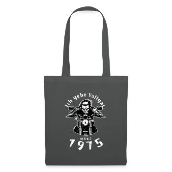 50. Geburtstag Ich gebe Vollgas seit 03/1975 - Stoffbeutel - Graphite - Vorne