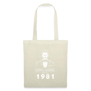 44. Geburtstag Living Legend (GENT) since 07/1981 - Tote Bag - nature - Front