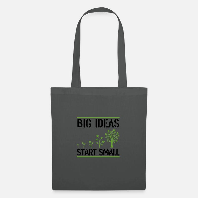 BIG IDEAS START SMALL (Dark) - Stoffbeutel - Graphite