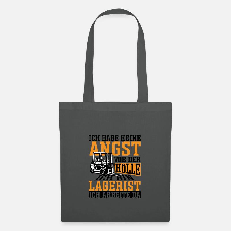 Gabelstapler Staplerfahrer Lustig Logistik Beruf - Stoffbeutel - Graphite