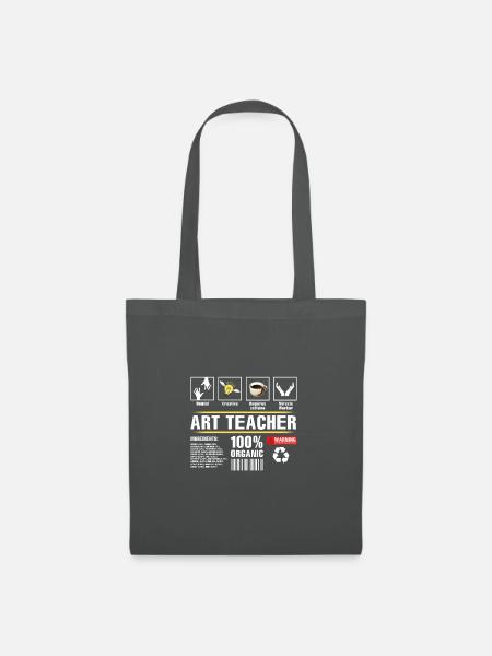 Art Teacher 100 Organic T Shirt - Stoffbeutel - Graphite