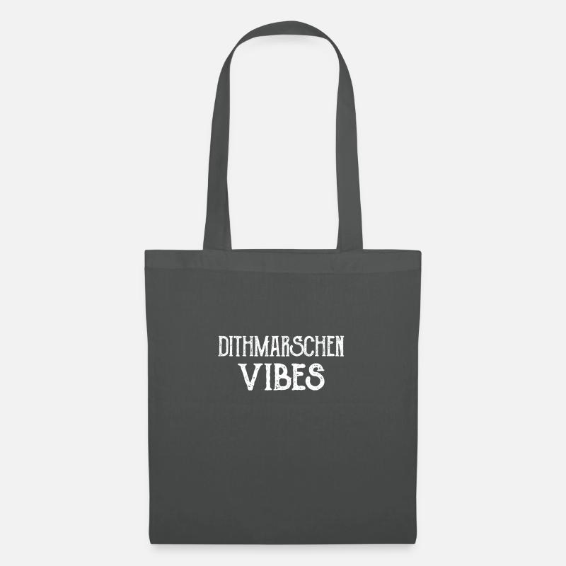 Dithmarschen Vibes White - Stoffbeutel - Graphite