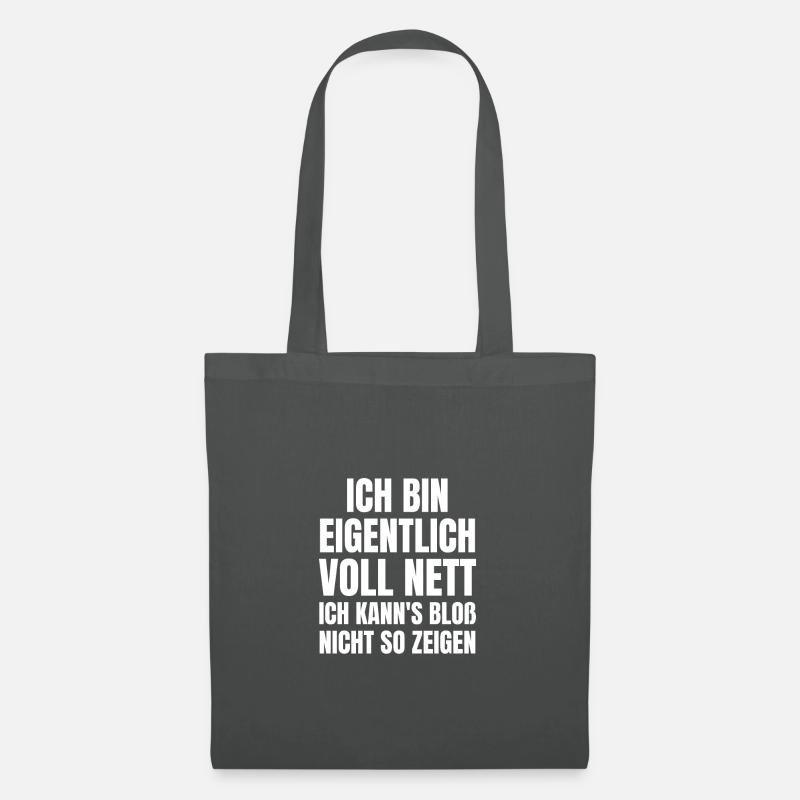 ICH BIN EIGENTLICH VOLL NETT ICH KANNS BLO N - Stoffbeutel - Graphite