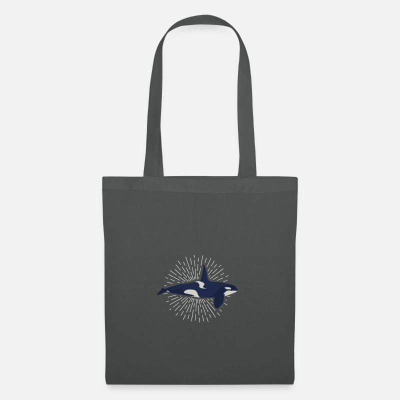 Orcinus orca Schwertwal Killerwal Orca Orka - Stoffbeutel - Graphite