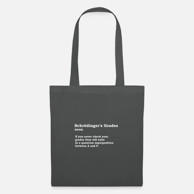 Schrödinger's grades physics nerd science gift - Tote Bag - graphite grey