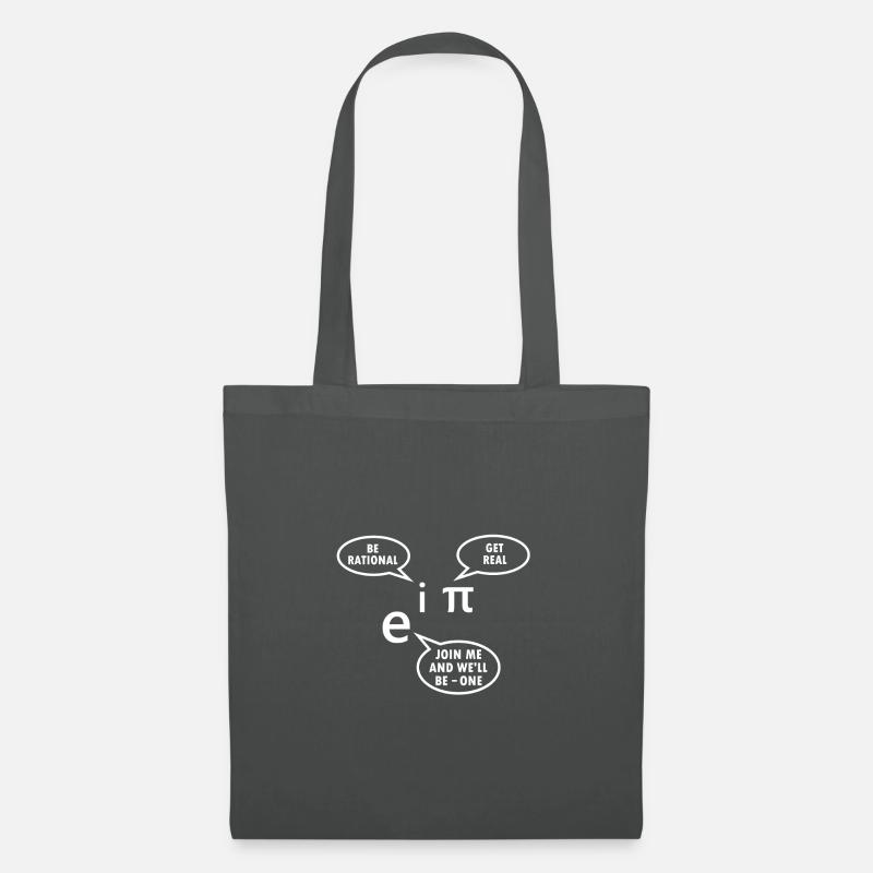 Mathematiker Geschenk Mathe Lehrer Nerd Euler Pi - Stoffbeutel - Graphite