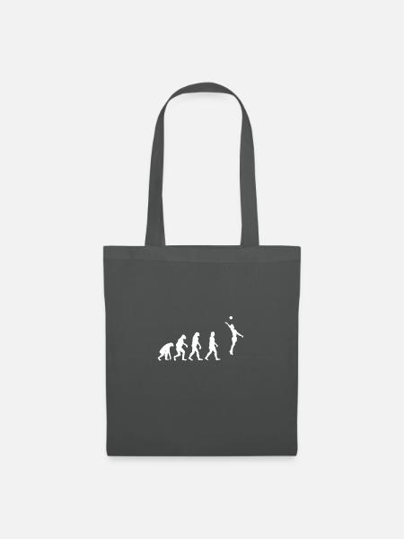 Volleyball Evolution Beach Volleyballer Geschenk - Stoffbeutel - Graphite