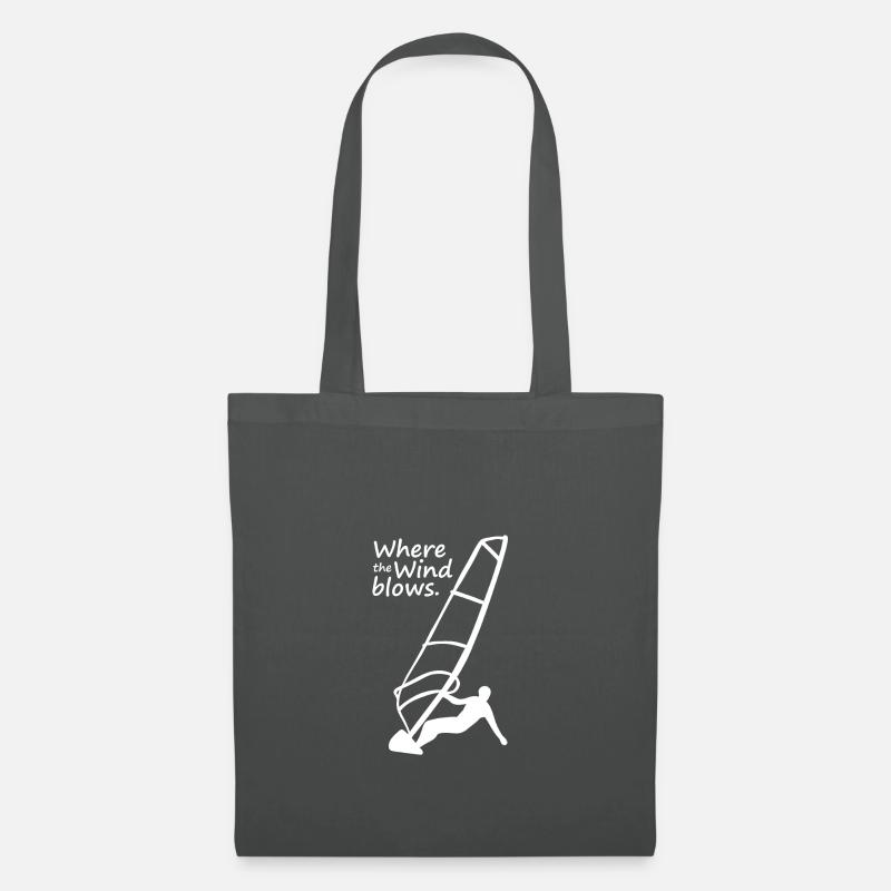 Windsurfen Windsurfer Geschenk Surfen Spruch Cool - Stoffbeutel - Graphite